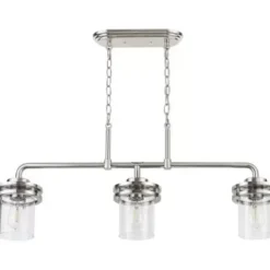 * Indoor Lighting|Top 10 Patriot Lighting® Joska Brushed Nickel 3 Light Island Light