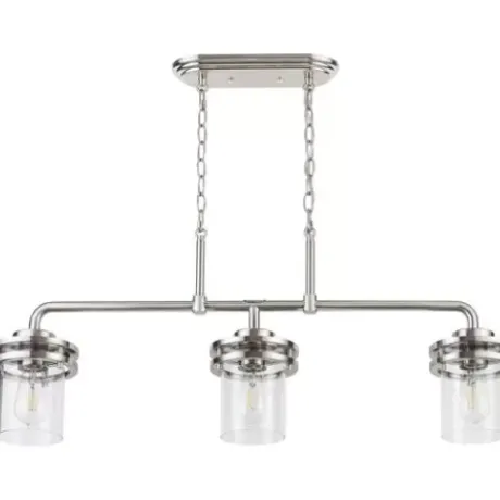 * Indoor Lighting|Top 10 Patriot Lighting® Joska Brushed Nickel 3 Light Island Light