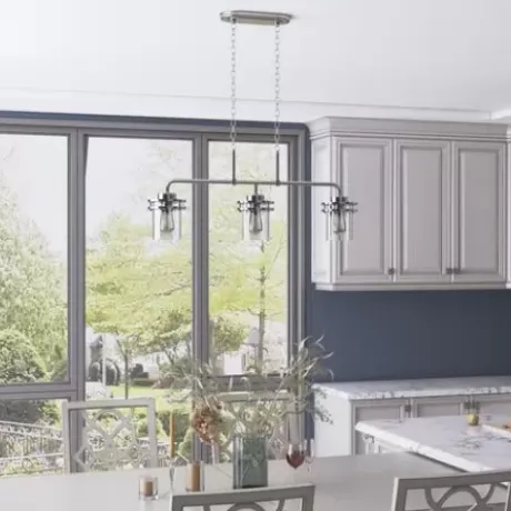 * Indoor Lighting|Top 10 Patriot Lighting® Joska Brushed Nickel 3 Light Island Light