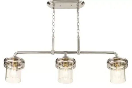 * Indoor Lighting|Top 10 Patriot Lighting® Joska Brushed Nickel 3 Light Island Light