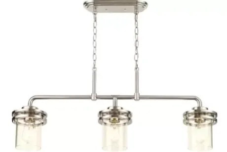 * Indoor Lighting|Top 10 Patriot Lighting® Joska Brushed Nickel 3 Light Island Light