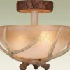* Indoor Lighting|Top 10 Patriot Lighting® Lodge Noachian Stone 3-Light Semi-Flush Mount Ceiling Light