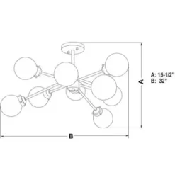 * Indoor Lighting|Top 10 Patriot Lighting® Orbit Oil Rubbed Bronze 9 Light Semi-Flush Mount Ceiling Light