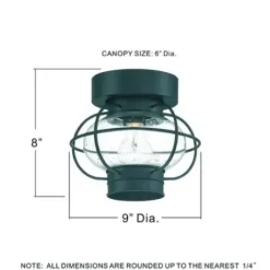 * Outdoor Lighting|Top 10 Patriot Lighting® Shoalview Bronze 1-Light Outdoor Flush Mount Ceiling Light