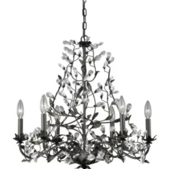 * Indoor Lighting|Top 10 Patriot Lighting® Trellis 6-Light Architectural Bronze With Gold Accent Chandelier