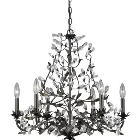 * Indoor Lighting|Top 10 Patriot Lighting® Trellis 6-Light Architectural Bronze With Gold Accent Chandelier