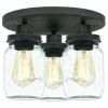 * Indoor Lighting|Top 10 Patriot Lighting® Wheland Matte Black 3-Light Semi-Flush Mount Ceiling Light