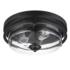 * Indoor Lighting|Wholesale Patriot Lighting® Joska Matte Black 2-Light Flush Mount Ceiling Light