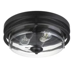 * Indoor Lighting|Wholesale Patriot Lighting® Joska Matte Black 2-Light Flush Mount Ceiling Light