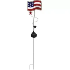 * Outdoor Lighting|Wholesale Patriot Lighting® Solar Intergrated Led Patriotic Flag/Star Landscape Light – Assorted