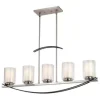 * Indoor Lighting|Wholesale Patriot Lighting® Lief Satin Nickel And Graphite 5 Light Island Light