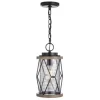 * Outdoor Lighting|Wholesale Patriot Lighting® Elegant Home Bodhi Black & Replica Wood Outdoor Pendant Light