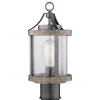* Outdoor Lighting|Wholesale Patriot Lighting® Elegant Home Brooklyn Natural Iron & Distressed Faux Wood Post Light