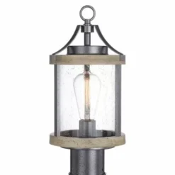 * Outdoor Lighting|Wholesale Patriot Lighting® Elegant Home Brooklyn Natural Iron & Distressed Faux Wood Post Light