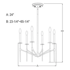* Indoor Lighting|Wholesale Patriot Lighting® Kedzie Natural Brass 6 Light Chandelier