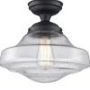 * Indoor Lighting|Wholesale Patriot Lighting® Demi Bronze 1-Light Semi-Flush Mount Ceiling Light