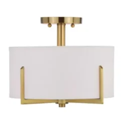 * Indoor Lighting|Wholesale Patriot Lighting® Citrine Gold 2-Light Semi-Flush Mount Ceiling Light