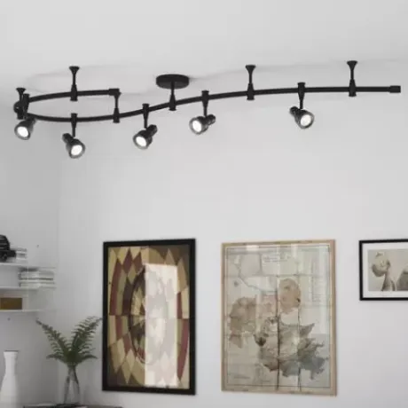 * Indoor Lighting|Wholesale Patriot Lighting® Navan 5-Light Integrated Flexible Rail Led Track Light Set