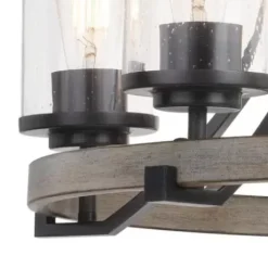 * Indoor Lighting|Wholesale Patriot Lighting® Elegant Home Brooklyn 5-Light Natural Iron & Distressed Faux Wood Chandelier