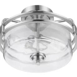 * Indoor Lighting|Wholesale Patriot Lighting® Joska Brushed Nickel 2-Light Semi-Flush Mount Ceiling Light
