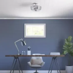 * Indoor Lighting|Wholesale Patriot Lighting® Joska Brushed Nickel 2-Light Semi-Flush Mount Ceiling Light