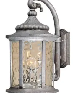 * Outdoor Lighting|Wholesale Patriot Lighting® Valencia Gilded Silver Outdoor Wall Light